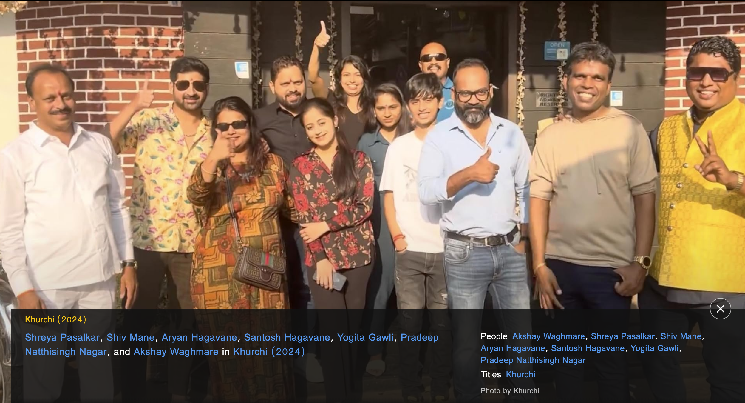 Full Khurchi cast and crew outdoors