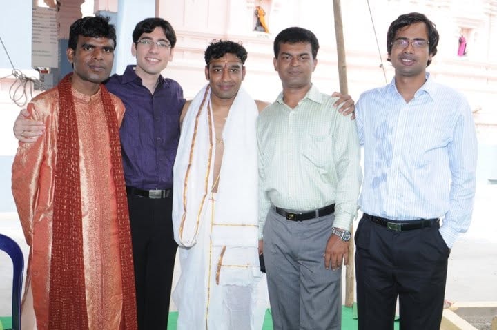 Colleagues together at a ceremonial event